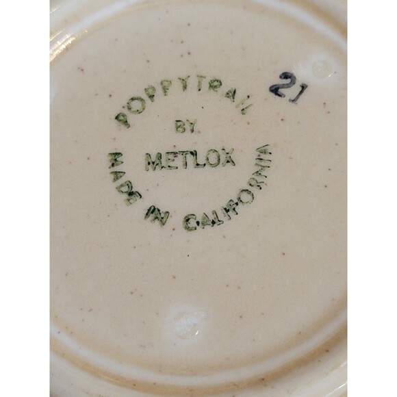 Metlox Poppytrail Provincial Homestead Sugar And Creamer Set #17 #21 - Picture 8 of 9